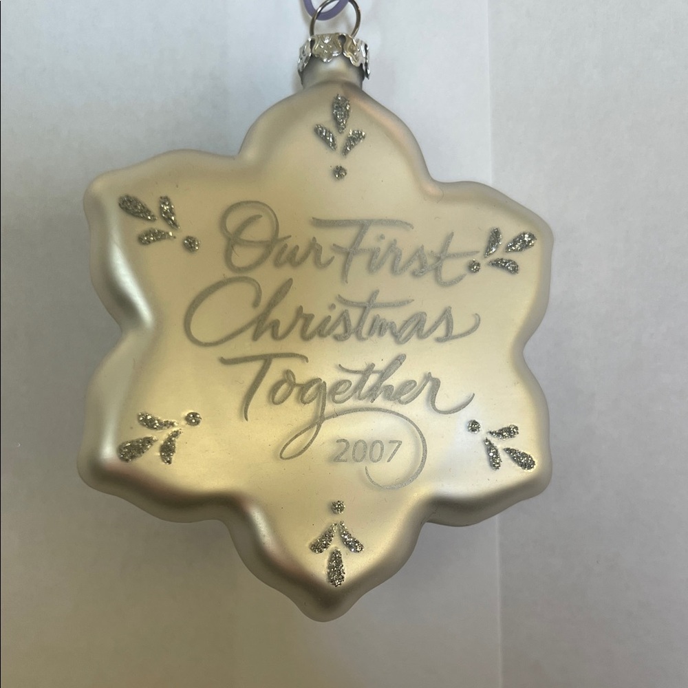 Hallmark 2007 Our First Christmas Together Snowflake Ornament